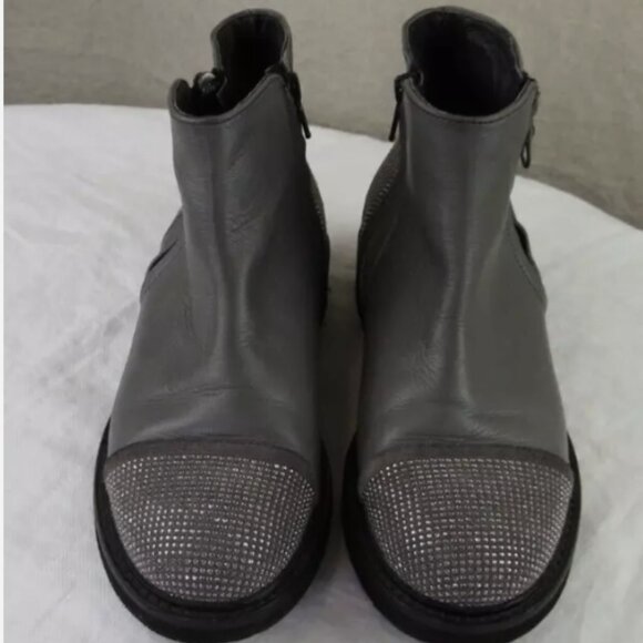 handmade Italy Designer leather/ Studded boots 11.5, 12 - Picture 2 of 6